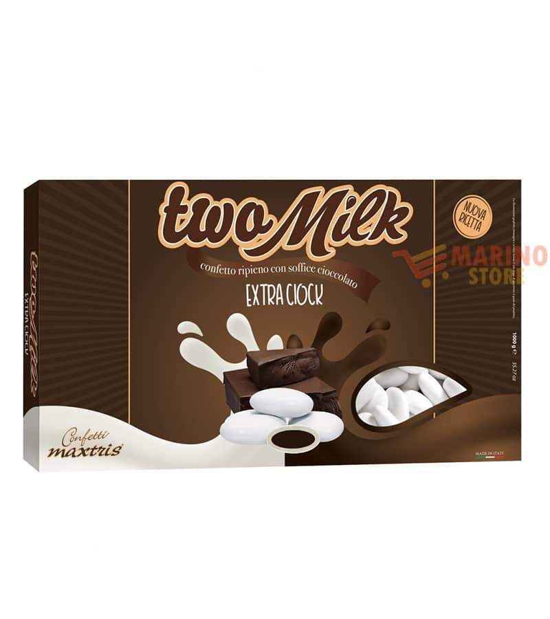 Confetti Bianchi al Cioccolato Two Milk Gusto Extra Ciock Maxtris - Two  Milk - Italiana Confetti Maxtris