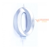 Candeline luxury cm 10 argento chrome num 0