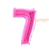 Palloncino Fucsia Mini numero 7  in mylar da 35 cm