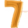 Palloncino Oro numero 7 in mylar da 35 cm