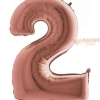 Palloncino Rosa Gold Mega numerone 2 in mylar da 101 cm - 1 pz