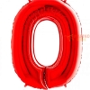 Palloncino Rosso Mega numerone 0 in mylar da 101 cm - 1 pz