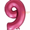 Palloncino Satin Velvet Pomogranate Mega numerone 9 in mylar da 101 cm - 40