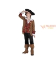 Costume carnevale bimbo pirate pedro 4-6 anni