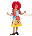 Costume Clown Bambina 8-11 Anni – Abito Multicolore per Carnevale e Feste
