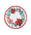 Natale Floral Christmas - piatto fondo 24 cm - 6  pz