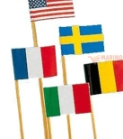 Immagine 0 di Bandiere Internazionali 2x3 h 7 cm 144 pezzi