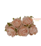 Immagine 0 di Bomboniera fiore bocciolo di  rosa col. Rosa ø 4 cm - 1 pz