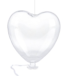 Immagine 0 di Bomboniera palloncino cuore vetro  appendino 15 x 17,5 cm
