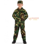 Immagine 0 di Costume Militare Bambino 6-7 Anni - Completo Mimetico con Casacca, Pantaloni e Cappello - Perfetto per Carnevale e Feste a Tema