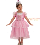 Immagine 0 di Costume Principessa Rosa con Pizzo 4-5 Anni in Busta con Gancio - Perfetto per Carnevale e Feste a Tema