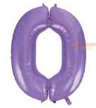 Immagine 0 di Palloncino Satin Velevet Lilac Mega numerone 0 in mylar da 101 cm - 1 pz
