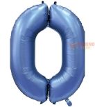 Immagine 0 di Palloncino Satin Velevet Periwinkle (tonalità di blu) Mega numerone 0  in mylar da 101 cm - 1 pz