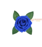 Immagine 0 di Rose blu scuro con foglie pz 10