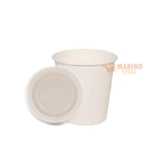 Bicchiere di carta per cappuccino + coperchi pz.10
