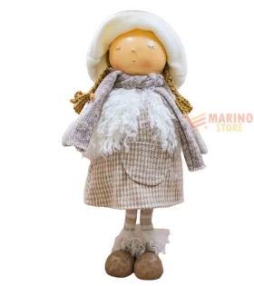 Bimba/ Cappello 37 cm resina- stoffa bianca