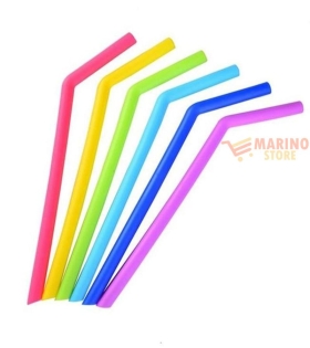 Cannucce Pieghevoli Colorati 24x8 cm 50 pezzi