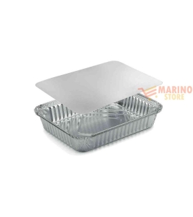 Contenitori con coperchio in Alluminio R1L 2 porzioni pezzi 50