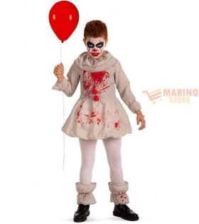 Costume Bambino Clown Horror (7-8, 10-13 anni) - Perfetto per Carnevale e Feste a Tema Spaventose