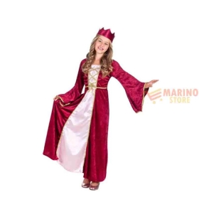 Costume carnevale bimba kid renaissance queen 7-9 anni