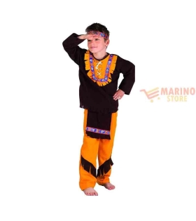 Costume carnevale bimbo indian little chief 4-6 anni