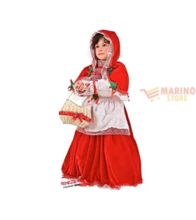 Costume carnevale cappuccetto rosso in velluto 4 anni