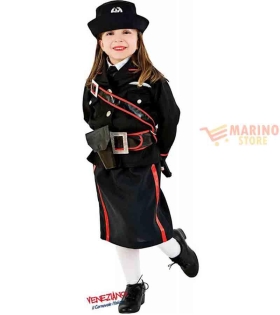 Costume carnevale carabiniere bimba 3 anni