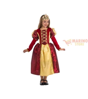 Costume principessa bordeaux in busta 5 anni