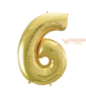 Palloncino Champagne Mega numerone 6 in mylar da 101 cm - 40