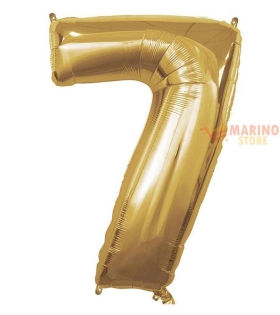 Palloncino Oro Mega numerone 7 in mylar da 101 cm - 40