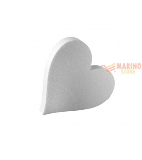 Polistirolo a forma di cuore bianco h 5 D 45