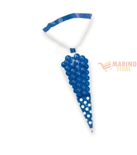 Sacchetti Cellophane Cono Polka Blu Royal 9 x 27 cm 10 pezzi