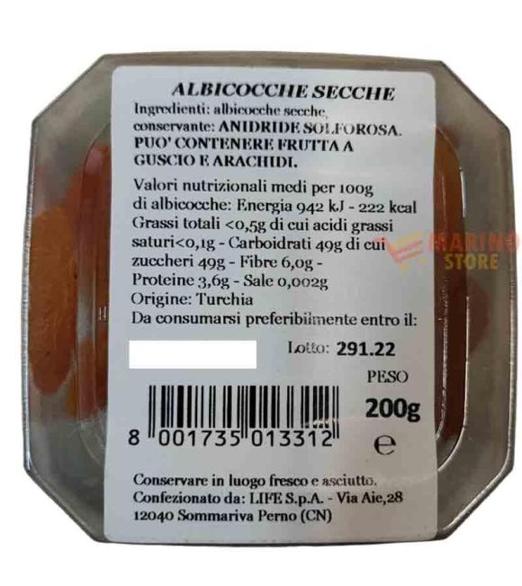 Immagine 2 di Albicocche secche 200 gr  Life in vaschetta