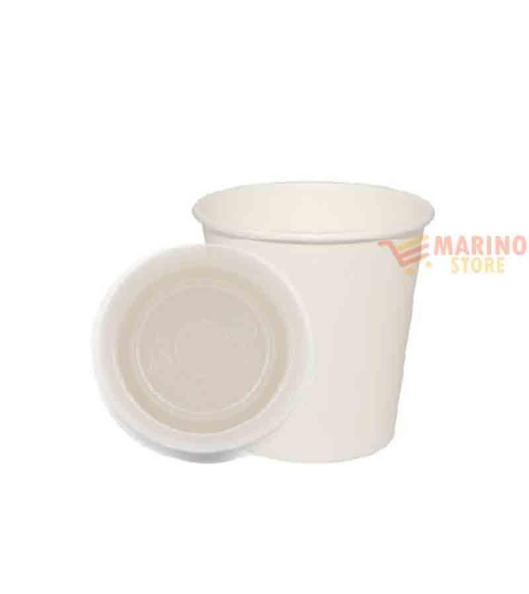 Immagine 0 di Bicchiere di carta per cappuccino + coperchi pz.10