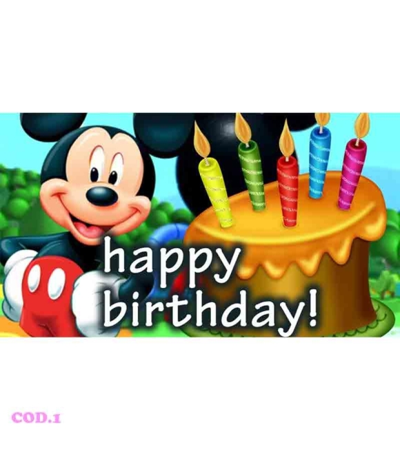 Immagine 0 di Cialda topolino per Torta in Ostia Personalizzata rettangolare A4 20 x 30 cm Decorazioni per Torta Bambini new