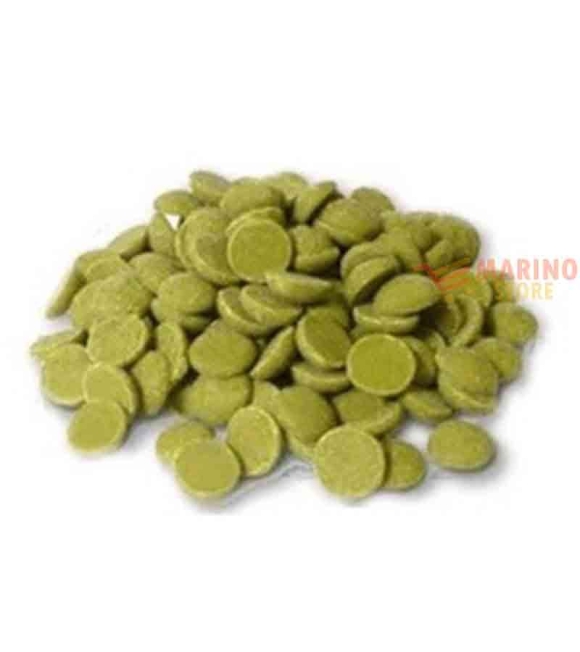 Immagine 0 di Cioccolato cubotti bianchi al pistacchio per coperture 1Kg