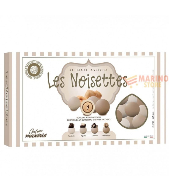 Immagine 0 di Confetti alla Nocciola Les Noisettes Sfumati Avorio ai Gusti Assortiti Maxtris