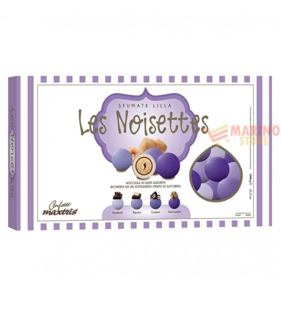 Immagine 0 di Confetti alla Nocciola Les Noisettes Sfumati Lilla ai Gusti Assortiti Maxtris