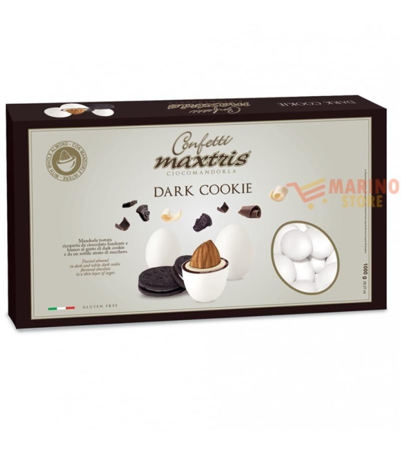 Immagine 0 di Confetti Bianchi Ciocomandorla Maxtris Gusto Dark Cookie