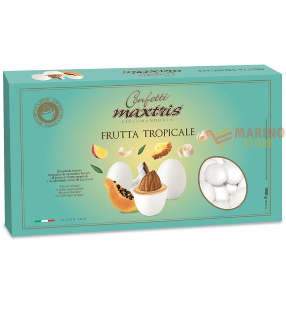 Immagine 0 di Confetti Bianchi Ciocomandorla Maxtris Gusto Frutta Tropicale