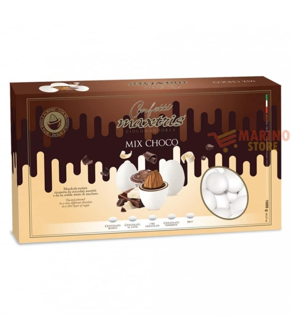 Immagine 0 di Confetti Bianchi Ciocomandorla Maxtris Gusto Mix Choco
