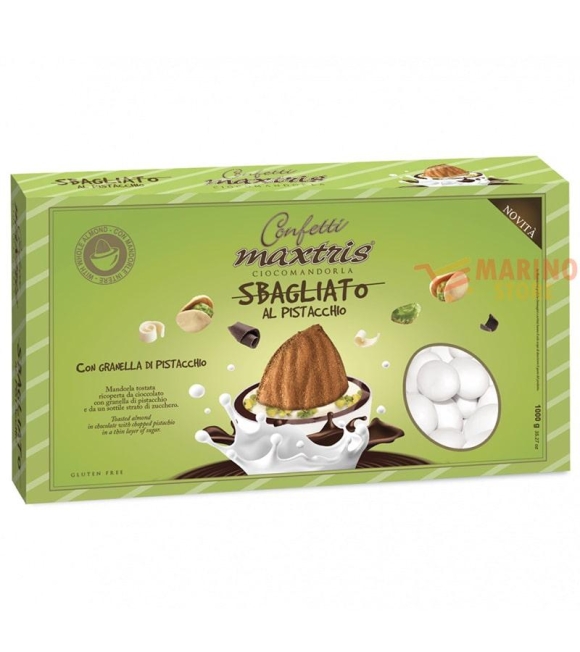 Immagine 0 di Confetti Bianchi Ciocomandorla Maxtris Gusto Sbagliato al Pistacchio