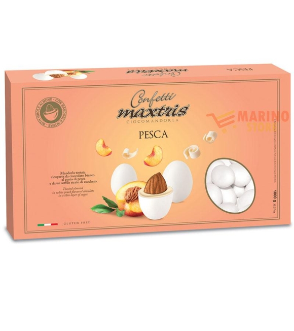 Immagine 0 di Confetti Bianchi Ciocomandorla Maxtris Gusto Pesca