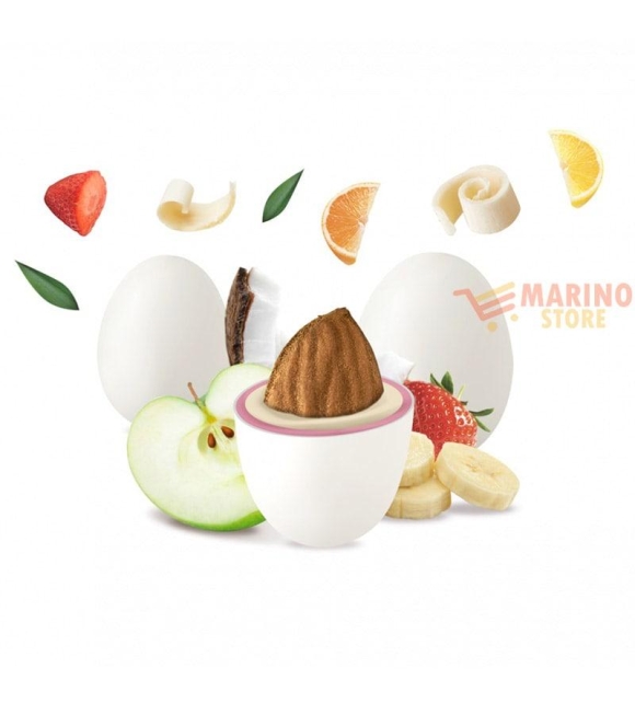 Immagine 1 di Confetti  Ciocomandorla Bianco Maxtris Mix Frutta Twist Confezionati Singolarmente