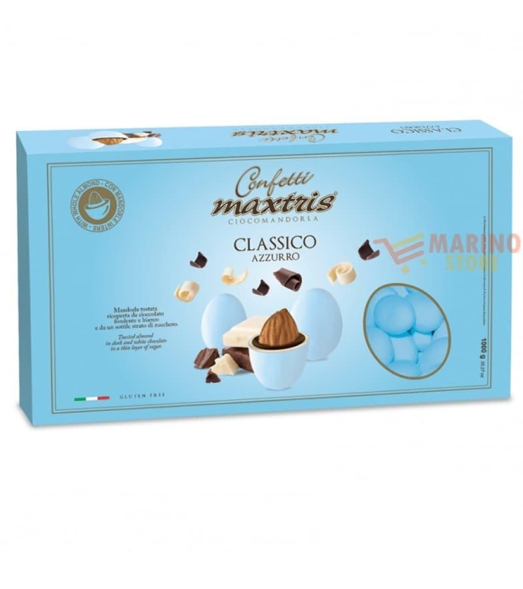 Immagine 0 di Confetti Ciocomandorla Classico Celeste Maxtris