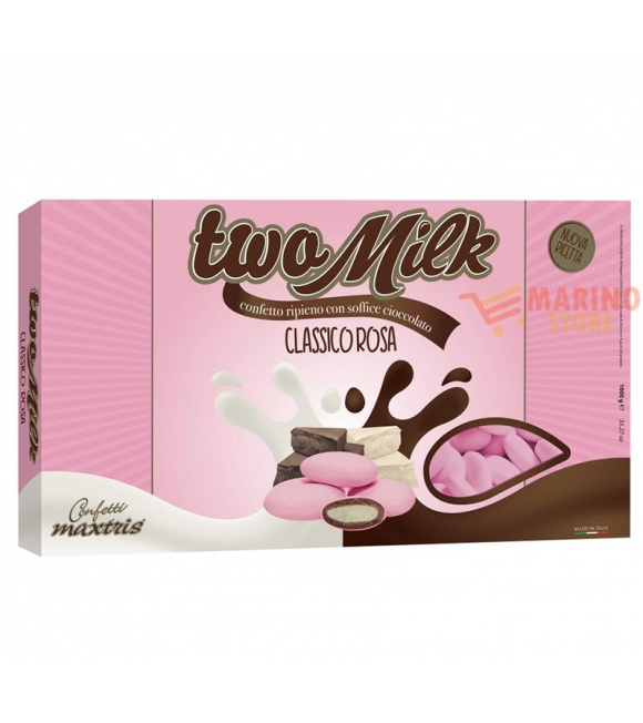 Confetti Rosa al Cioccolato Two Milk Gusto Classico Maxtris - Rosa -  Italiana Confetti Maxtris
