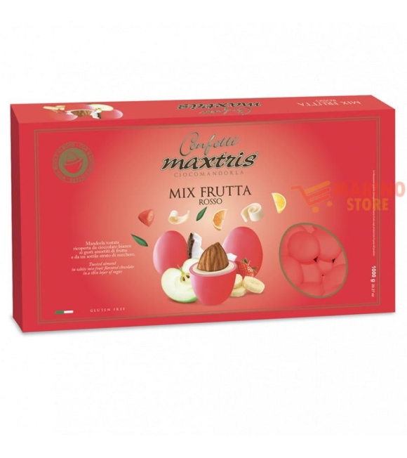 Immagine 0 di Confetti Rossi Ciocomandorla Maxtris Gusto Frutta
