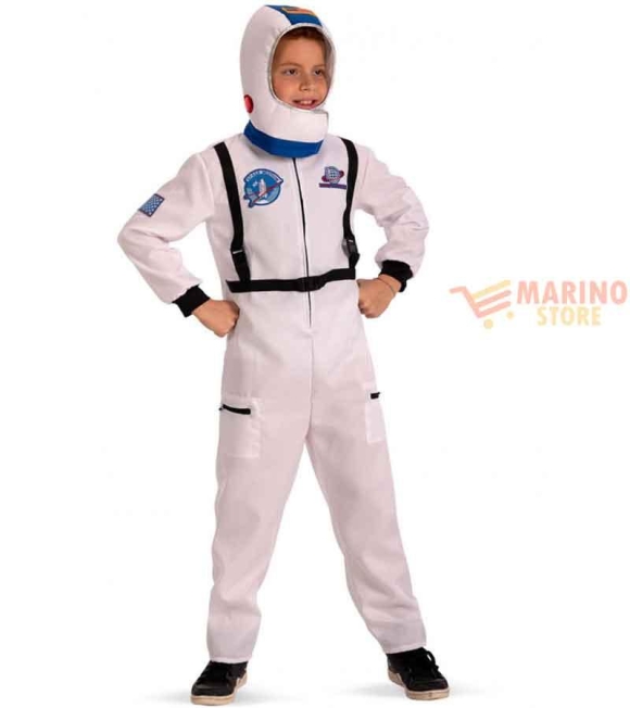 Immagine 0 di Costume Astronauta Bambino in Tuta Bianca con Cappuccio 6/7 anni – Perfetto per Carnevale e Feste a Tema