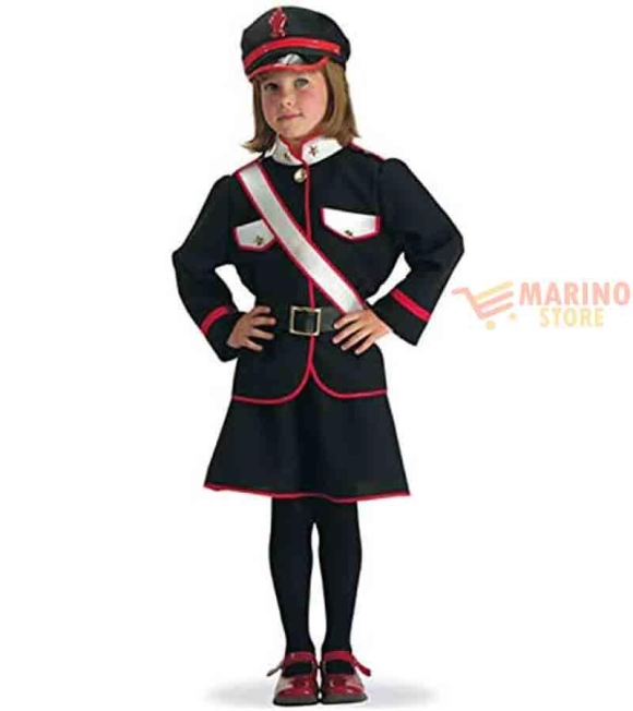 Immagine 0 di Costume carabiniera 8-9 anni in busta c/gan