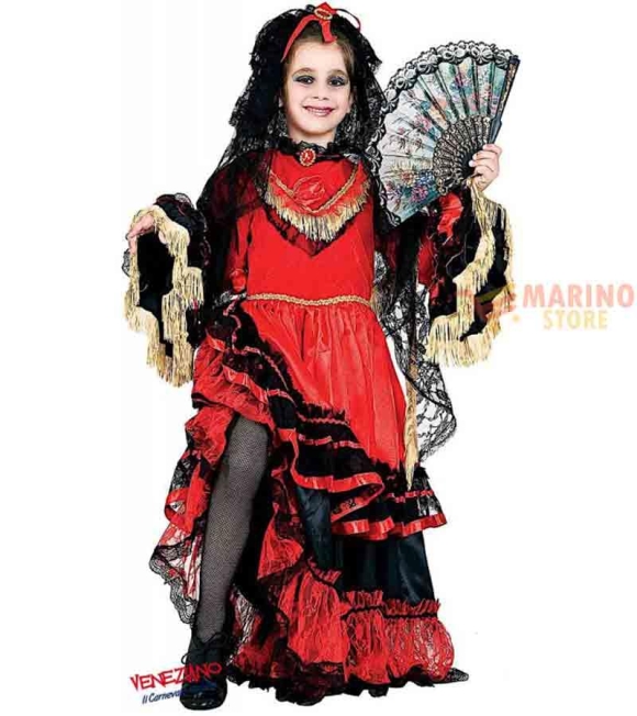Immagine 0 di Costume carnevale spagnola baby 5 anni